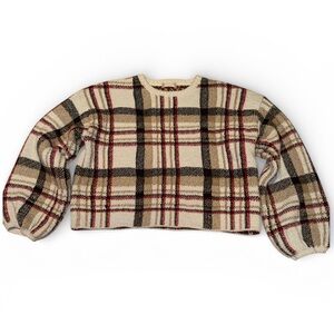 Altar'd State Crop Striped Knit Sweater